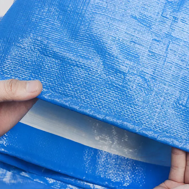 160g синьо бял PE брезент