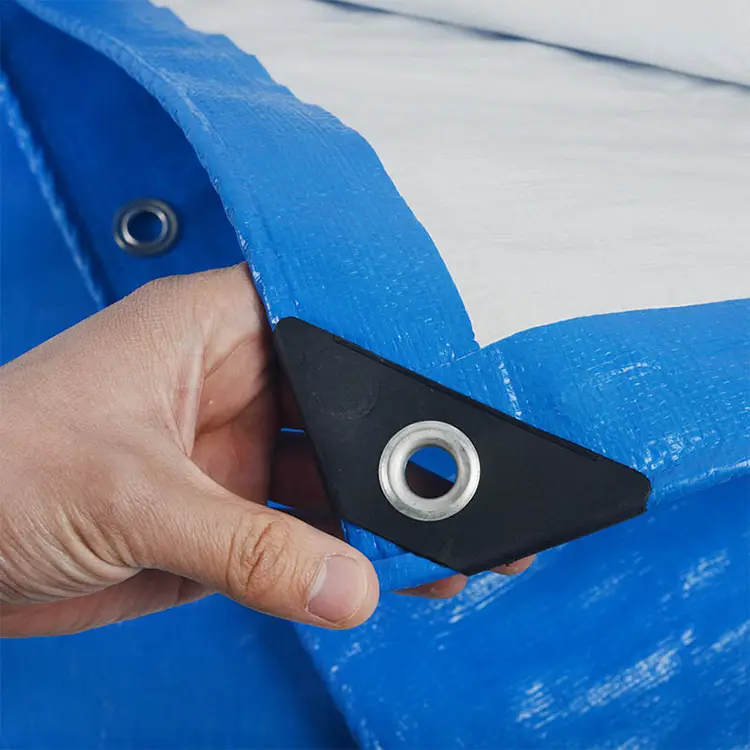 160g синьо бял PE брезент