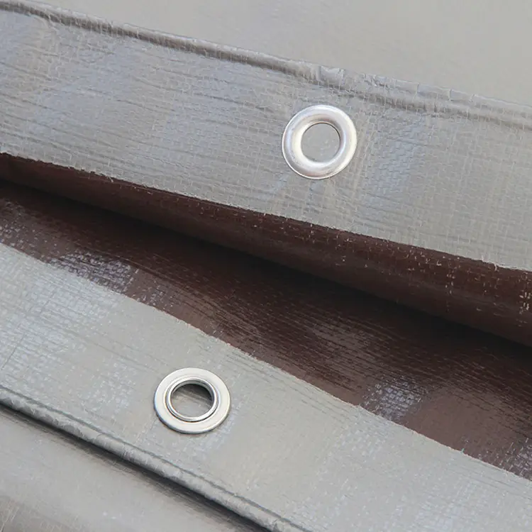 220g сребърен кафяв PE брезент