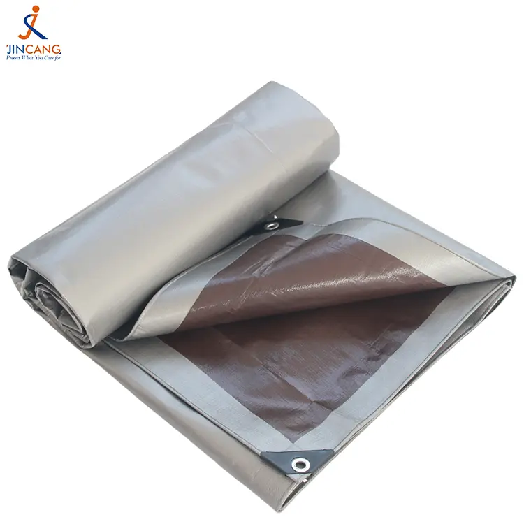 220g сребърен кафяв PE брезент