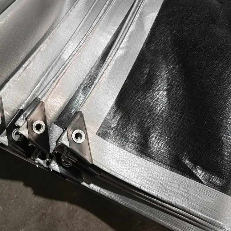 Черно сребро 240 Virgin PE Tarpaulin